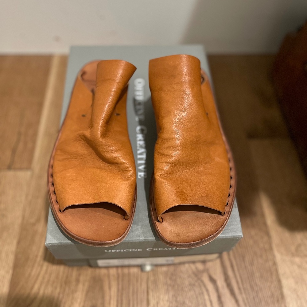 Officine Creative open back sandals with box and dust bag, size 39